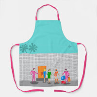 Atomic Palm Springs Stewardess Party Print Apron