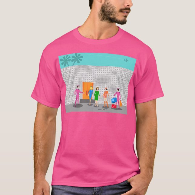 Atomic Palm Springs Stewardess Party T-Shirt (Front)
