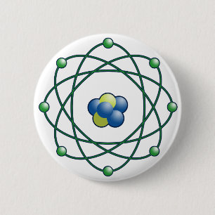Atomic Particles 6 Cm Round Badge