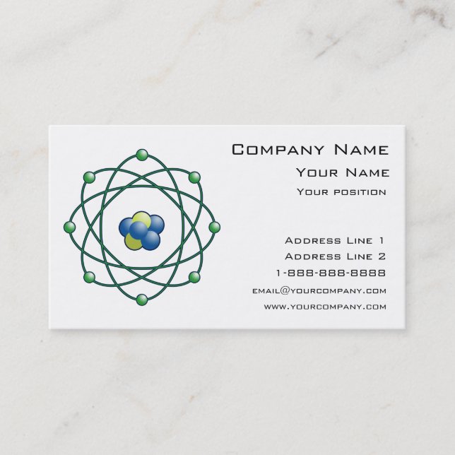 Atomic Particles Business Card (Front)