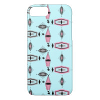 Atomic Pink & Grey Pattern iPhone 7 Plus Case