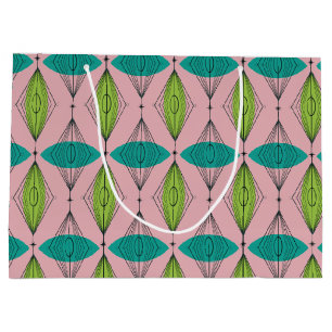 Atomic Pink Ogee & Starburst Gift Bag