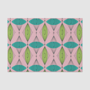 Atomic Pink Ogee & Starburst Tissue Paper