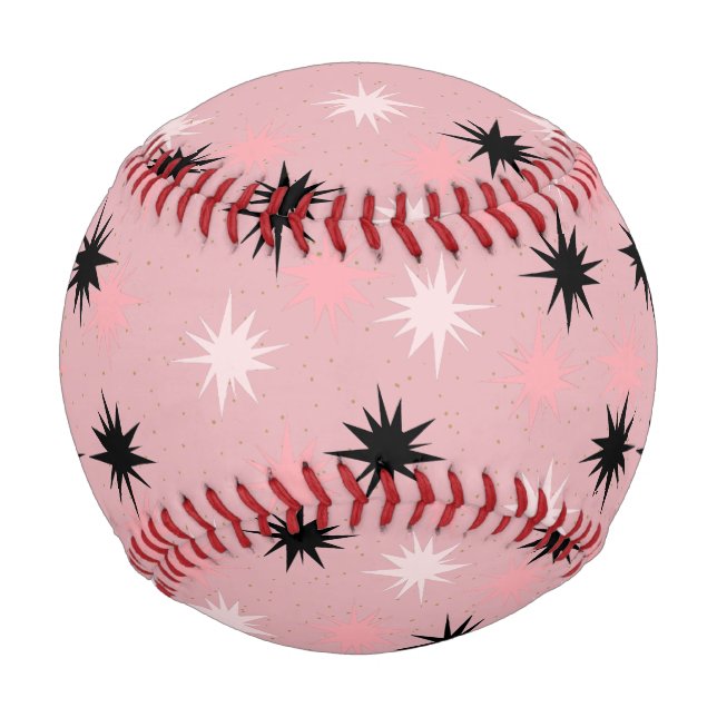 Atomic Pink Starbursts Baseball (Front)