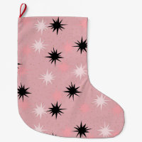 Atomic Pink Starbursts Christmas Stocking