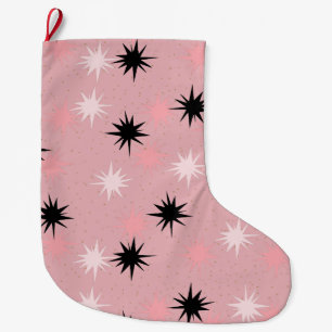 Atomic Pink Starbursts Christmas Stocking