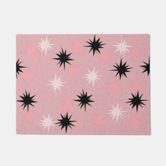 Atomic Pink Starbursts Door Mat
