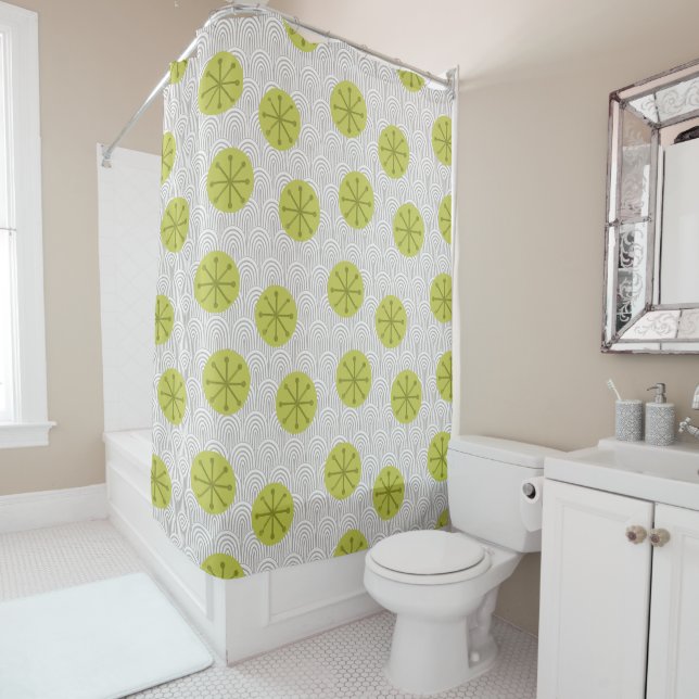 Atomic Pinwheels  Shower Curtain (In Situ)