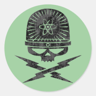Atomic Pirate Classic Round Sticker