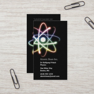 Atomic Power   Scientist Business Card