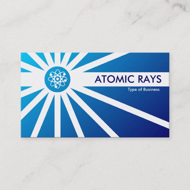 Atomic Rays - Blue Shaded II Business Card (Front)