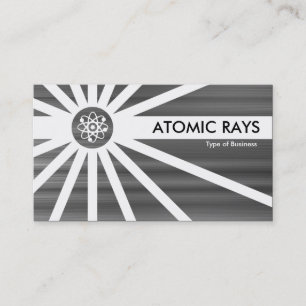 Atomic Rays - Brushed Metal Texture Business Card