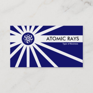 Atomic Rays - Dark Blue Business Card