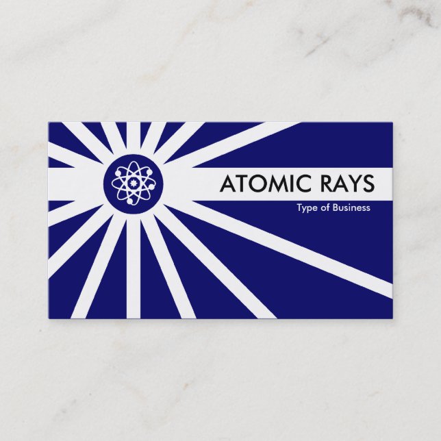 Atomic Rays - Dark Blue Business Card (Front)