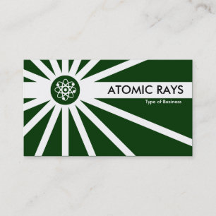 Atomic Rays - Dark Green Business Card
