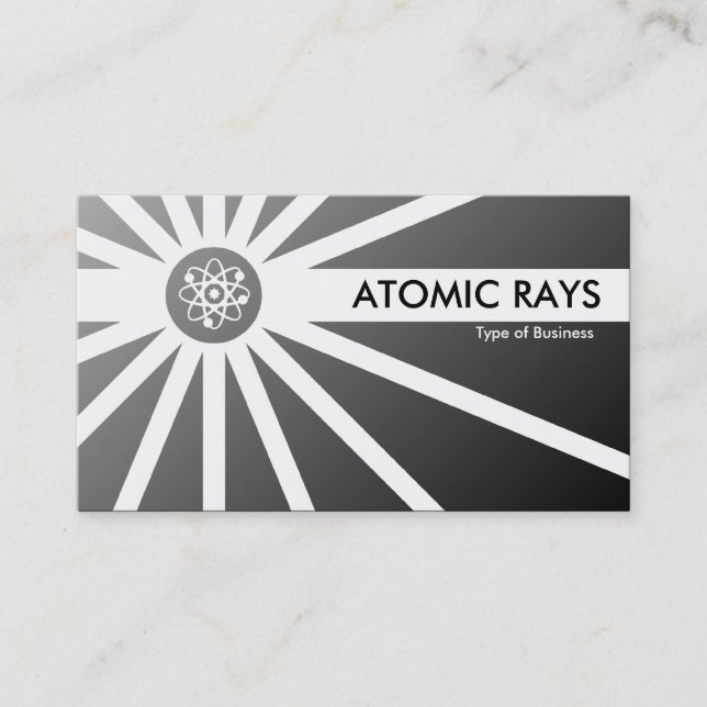 Atomic Rays - Grey Shaded Business Card (Front)