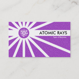 Atomic Rays - Purple Embossed Texture Business Card