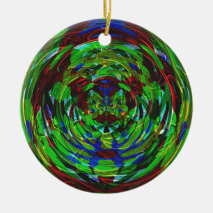 Atomic Reaction Kaleidoscope Ceramic Tree Decoration