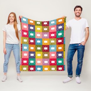 Atomic Rectangles Fleece Blanket