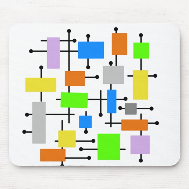Atomic Rectangles Mouse Mat (Front)