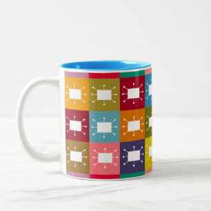 Atomic Rectangles  Two-Tone Coffee Mug