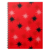 Atomic Red Starbursts Pocket Notebook