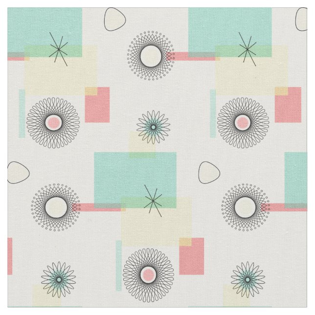 Atomic Retro Geo Fabric (Close Up)