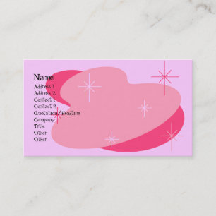 Atomic Retro Pink Business Card