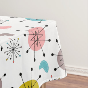 Atomic Retro Starburst Pattern Tablecloth