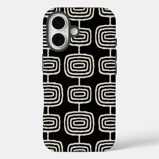 Atomic Rings Abstract Pattern Case-Mate iPhone Case (Back)