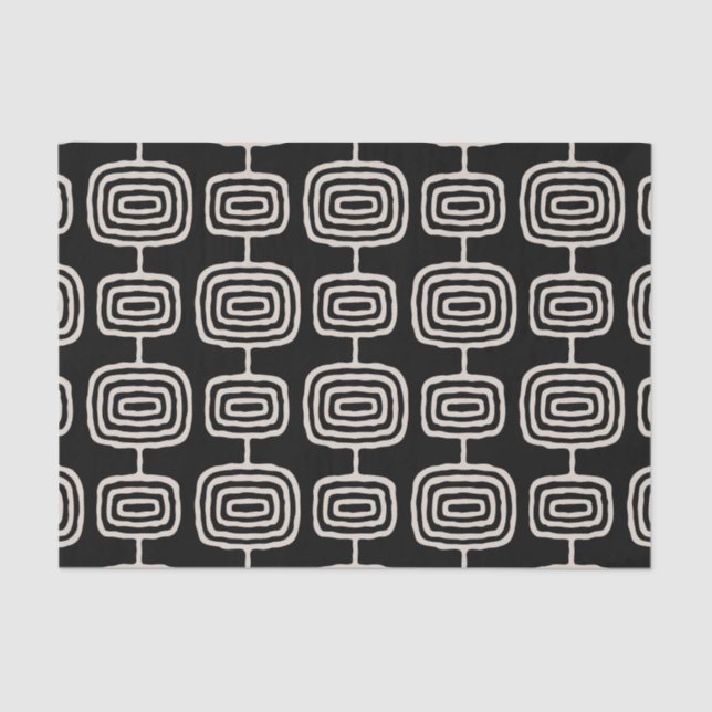 Atomic Rings Abstract Pattern Tissue Paper (Front)