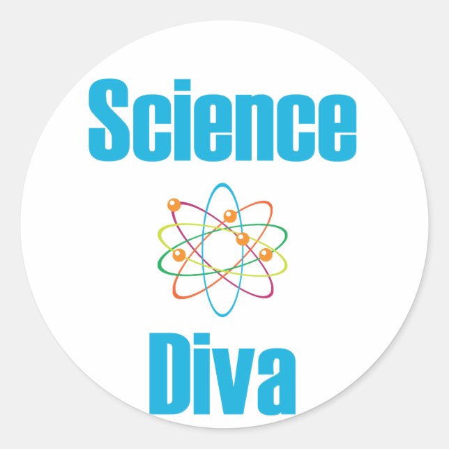 Atomic Science Diva Classic Round Sticker (Front)