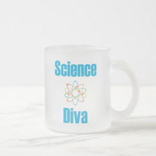 Atomic Science Diva Frosted Glass Coffee Mug