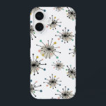 Atomic Space Age Starburst Mid-Century Modern iPhone 16 Case<br><div class="desc">This fabulous mid-century modern styled phone case features starbursts in the colours of turquoise blue,  orange,  tan,  green,  blue,  black,  yellow,  and brown. You are going to stand out from the crowd with this case!</div>