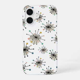 Atomic Space Age Starburst Mid-Century Modern iPhone 16 Case