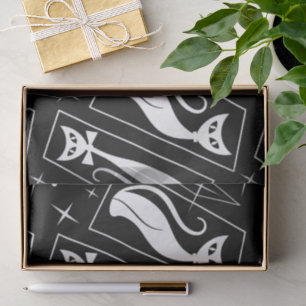 Atomic Star Cat MidCentury Modern Christmas MCM    Tissue Paper