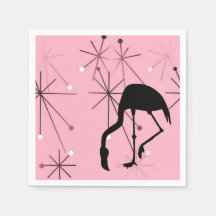 Atomic Starburst MidCentury Modern Flamingo Pink