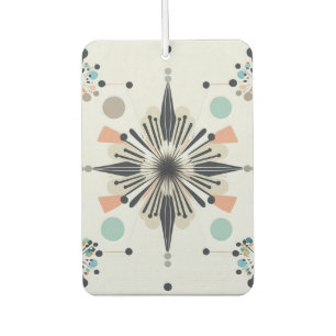 Atomic Starburst Retro Mid Century Modern Car Air Freshener