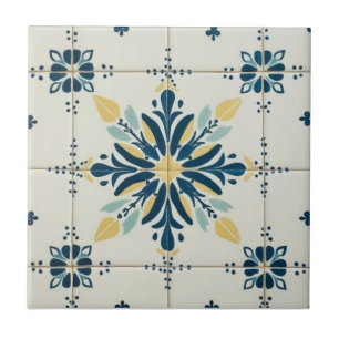 Atomic Starburst Retro Mid Century Modern Tile