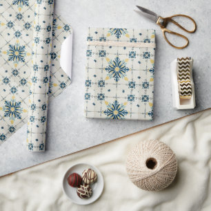 Atomic Starburst Retro Mid Century Modern Wrapping Paper