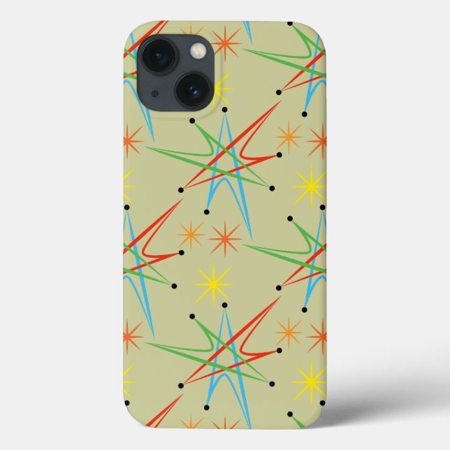 Atomic Starburst Retro Multicolored Pattern Case-Mate iPhone Case (Back)