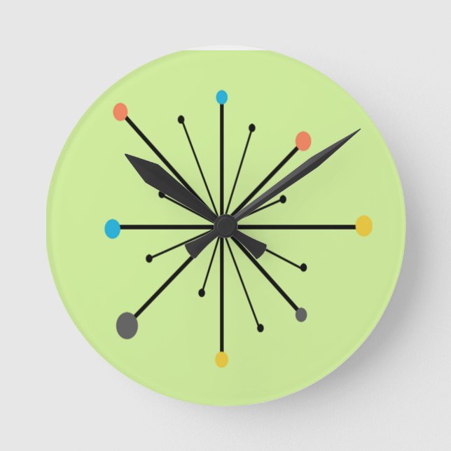 Atomic Starburst Round Clock (Front)