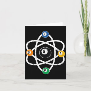 Atomic Structure Billiards Men Funny 8 Ball Pool Card