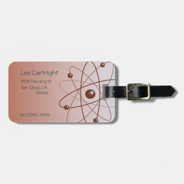 Atomic Structure Luggage Tag (Front Horizontal)