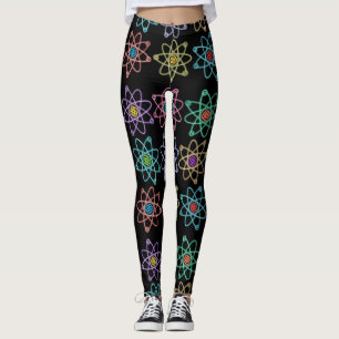 Atomic Structure Pattern Cool Science Leggings