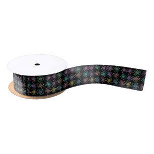 Atomic Structure Pattern Satin Ribbon
