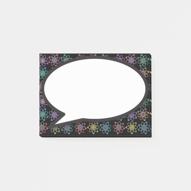 Atomic Structure Speech Bubble Science Post-it Notes (Front)