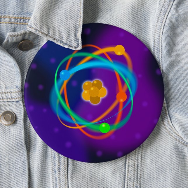 Atomic Structure Spots 6 Cm Round Badge (In Situ)