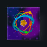 Atomic Structure Spots Science 15 Cm Square Badge<br><div class="desc">Cool,  trendy and fun science inspired design. A gift for all scientists,  science teachers,  science students,  in short any science geek in your life (and that includes you)! Designed by Science Geekness© at http://www.zazzle.com/sciencegeekness*</div>