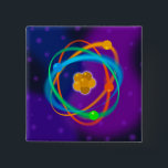 Atomic Structure Spots Science 15 Cm Square Badge<br><div class="desc">Cool,  trendy and fun science inspired design. A gift for all scientists,  science teachers,  science students,  in short any science geek in your life (and that includes you)! Designed by Science Geekness© at http://www.zazzle.com/sciencegeekness*</div>